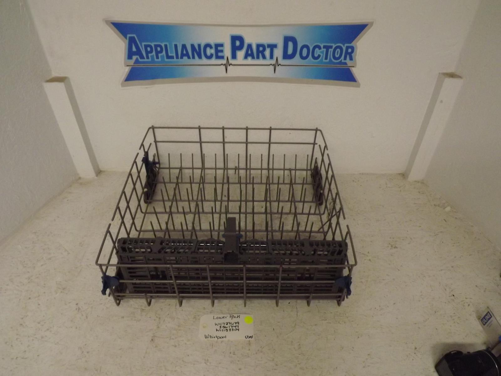 Whirlpool Dishwasher W10727679 8561749 W11158804 Lower Rack Used Whirlpool Dishwasher W10727679 8561749 W11158804 Lower Rack Used